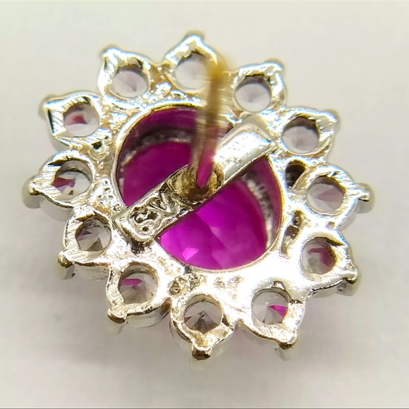 Jewelry Pierced EarringRuby Silver 1321637